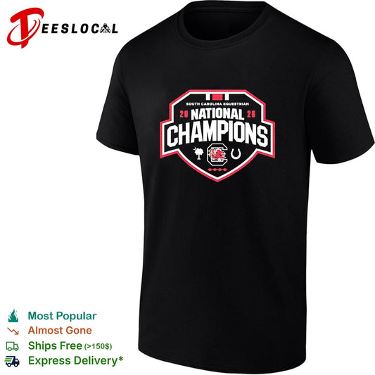 South Carolina equestrian national champions 2026 shield crest badge graphic shirt