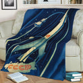 Soviet Space poster Fleece Throw Blanket