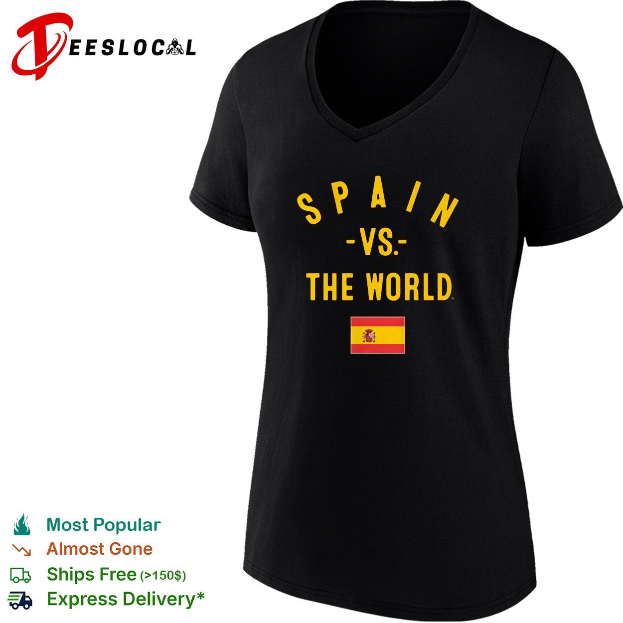 Spain vs The World FIFA World Cup 2026 having flag shirt