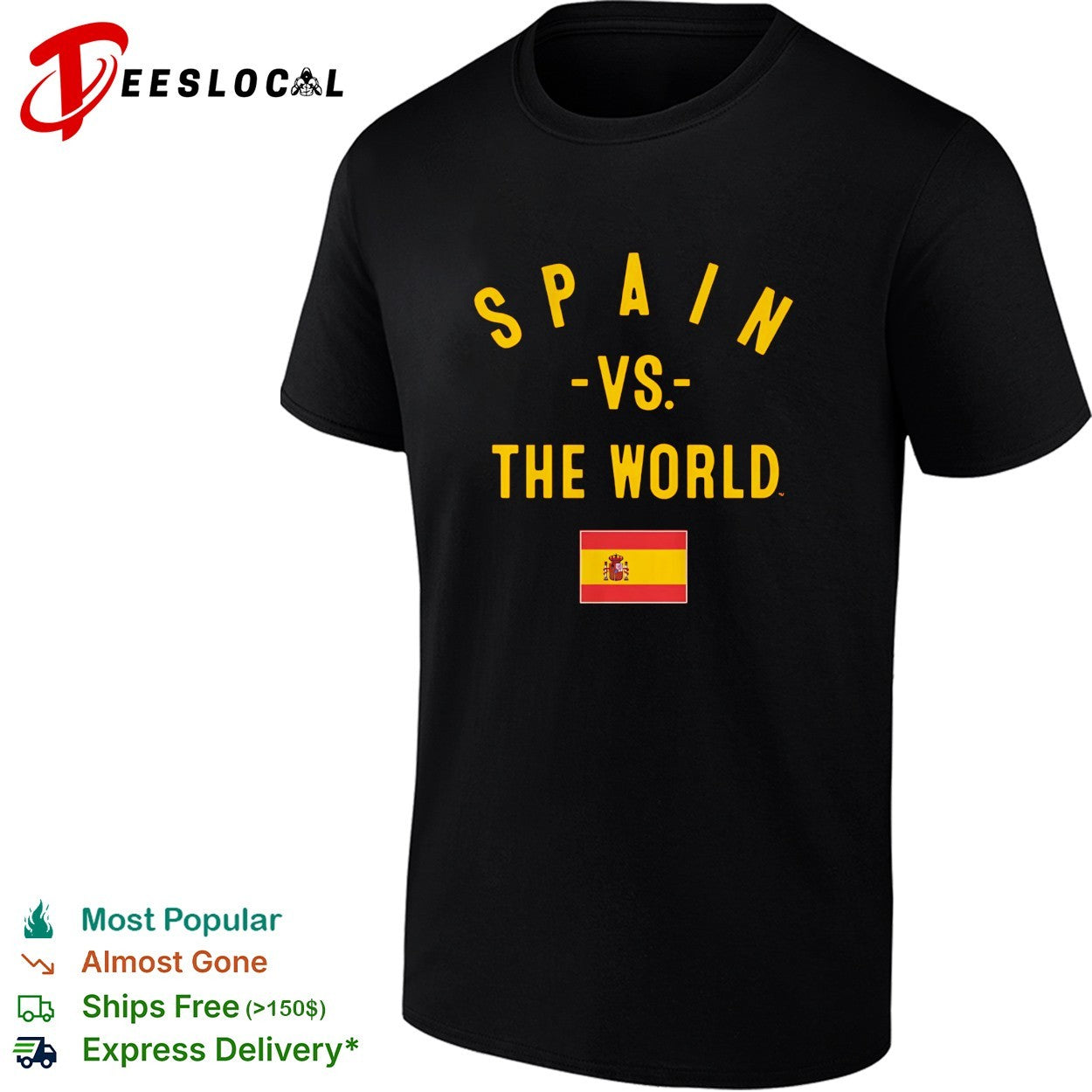 Spain vs The World FIFA World Cup 2026 having flag shirt