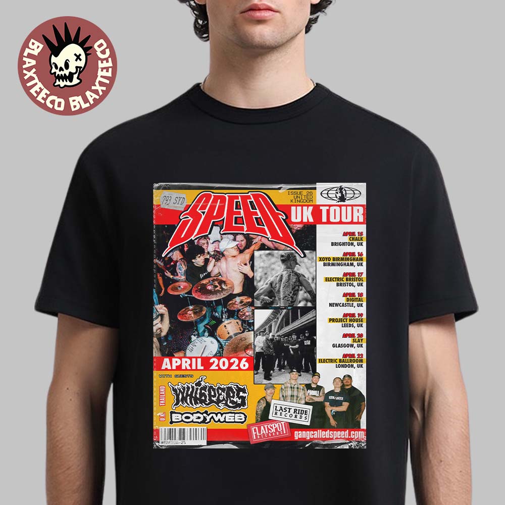 Speed UK Hard Core Tour April 2026 Flyer Poster T-Shirt