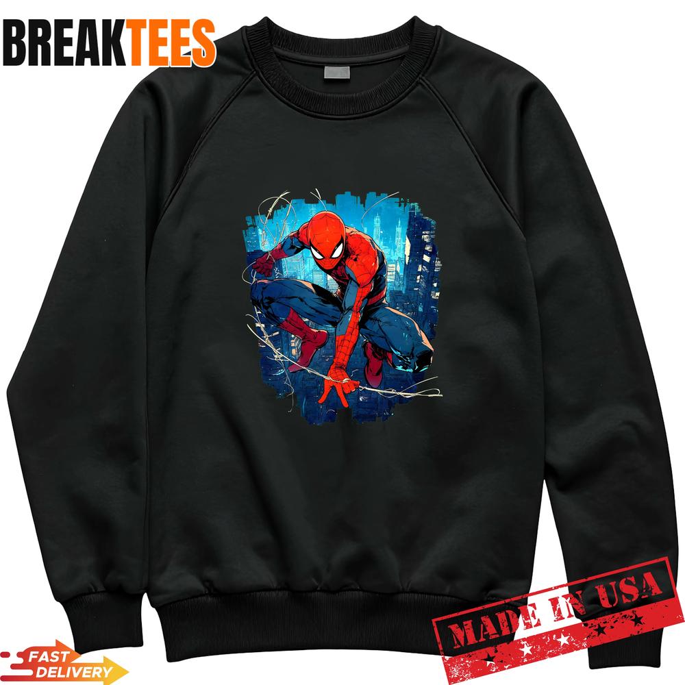 Spider Man Brand New Day 2026 Superhero Swing Action Fan T-Shirt