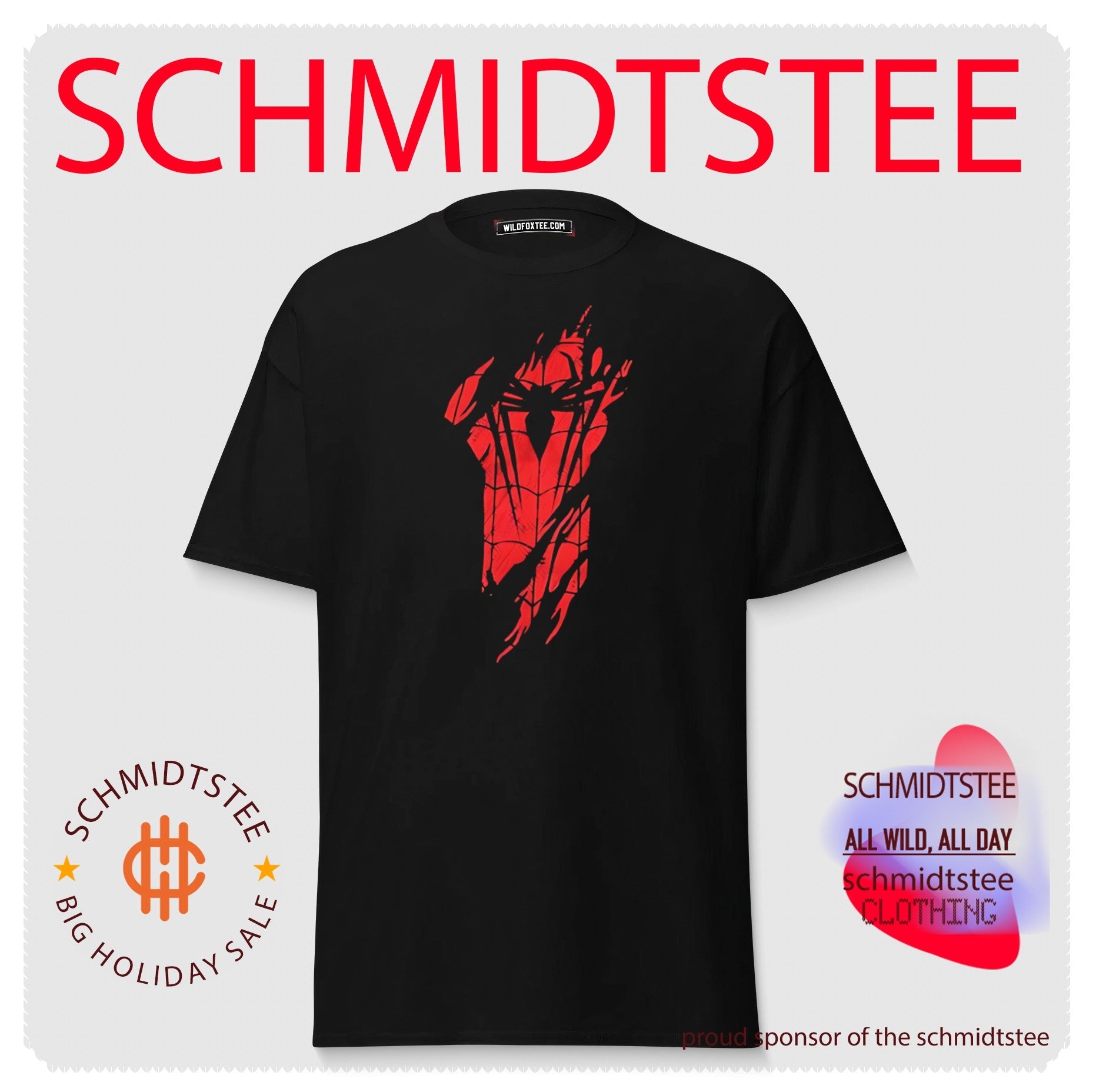 Spider Man damaged battle suit graphic shirt