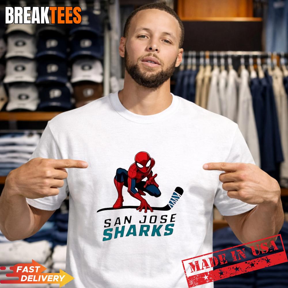 Spider Man x San Jose Sharks T-Shirt