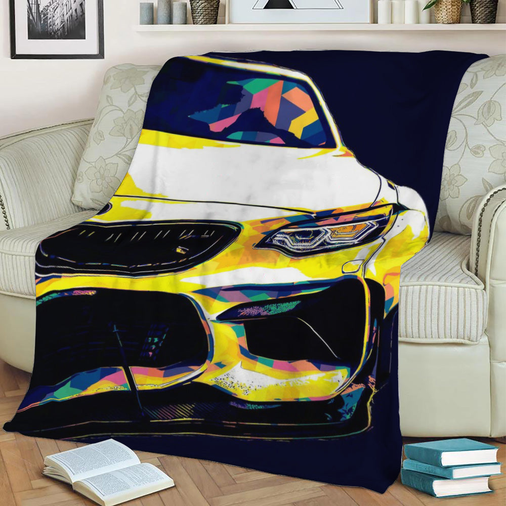 Sport Car Fleece Throw Blanket
