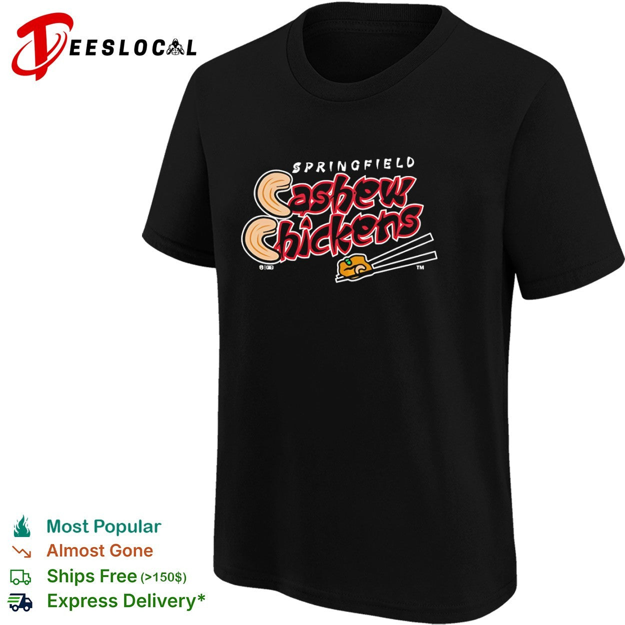 Springfield Cashew Chickens Baseball Team Shirt