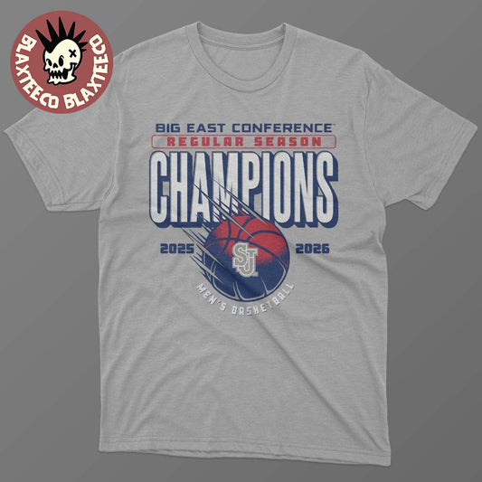 St John’s Red Storm Men’s Basketball 2026 Big East Regular Season Champions Locker Room T-Shirt