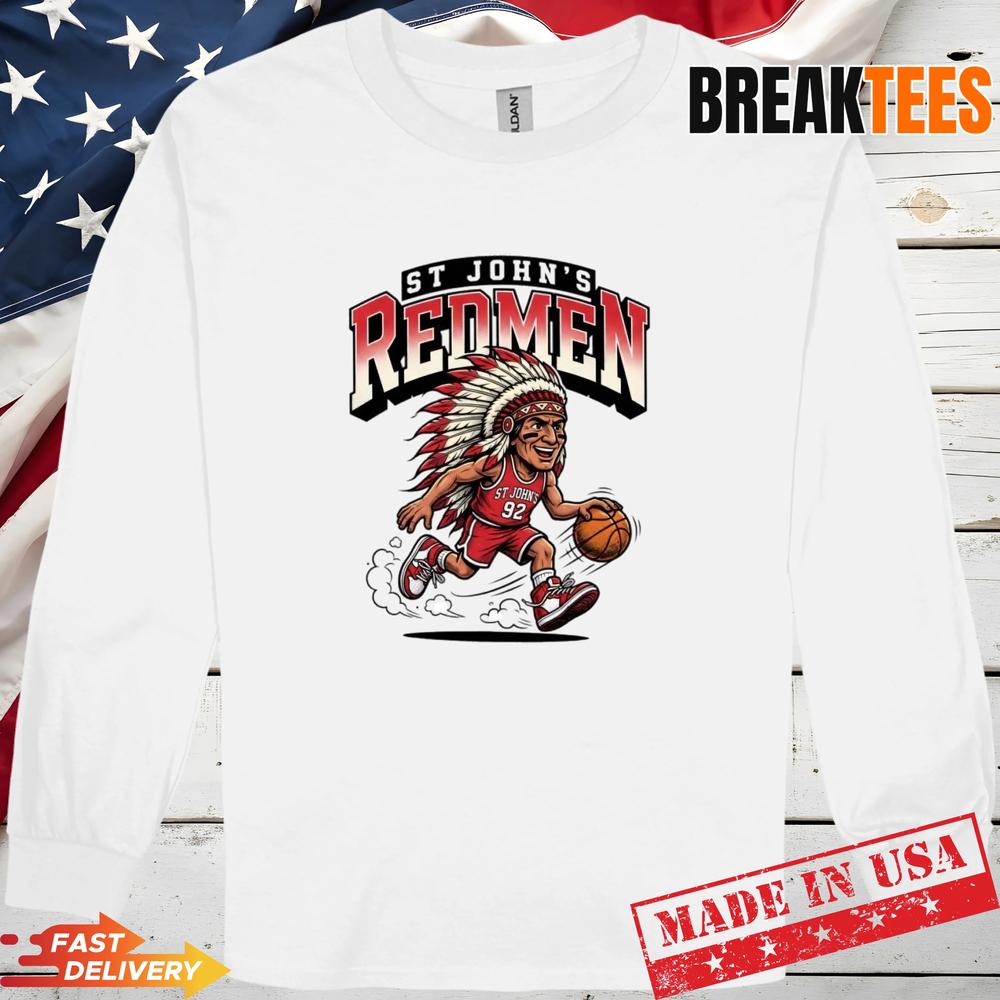 St Johns Redmen Basketball Cartoon Vintage Retro Sports Shirt