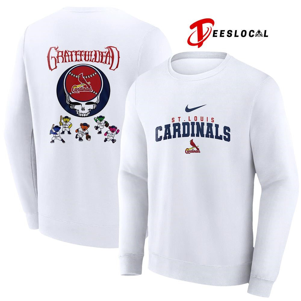 St Louis Cardinals x Grateful Dead bear mascot shirt