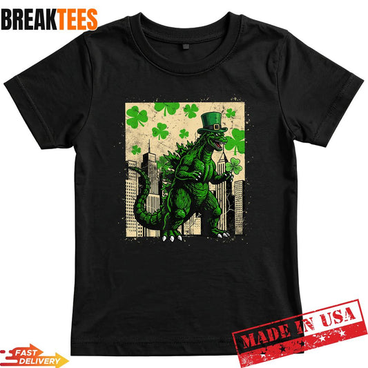 St Patrick’s Day Japanese Monster Shamrock Kaiju Shirt
