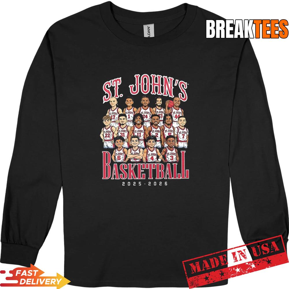 St. John’s Men’s NCAA Basketball 2025-2026 Caricature T-Shirt