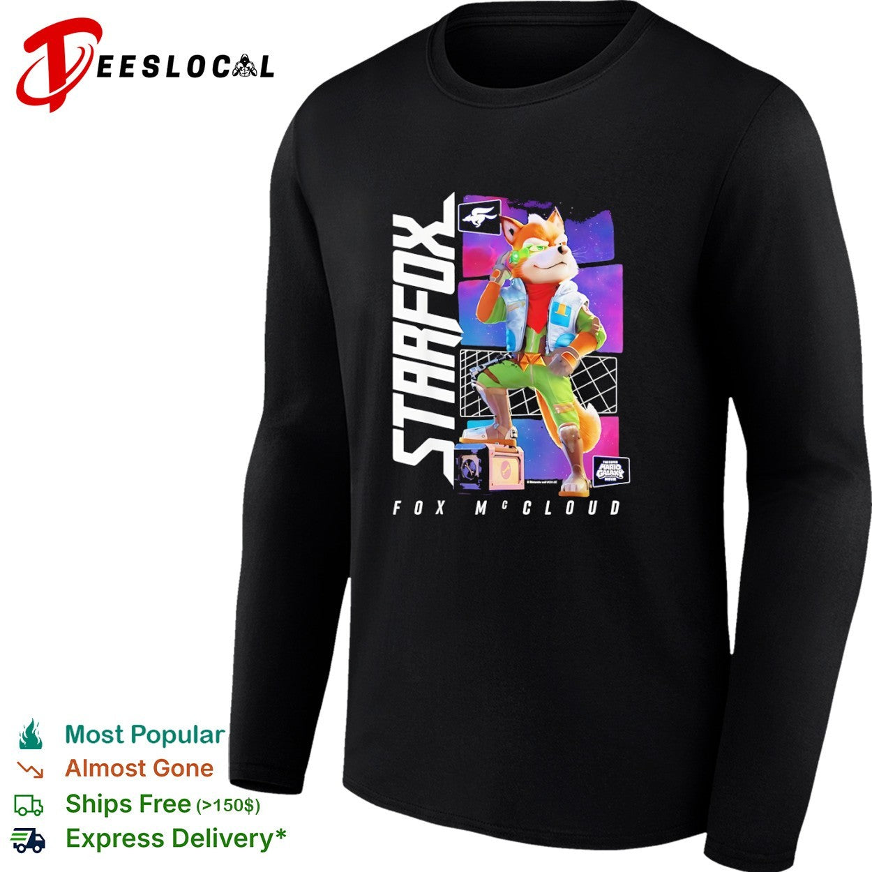 Star Fox Fox McCloud The Super Mario Galaxy Movie shirt