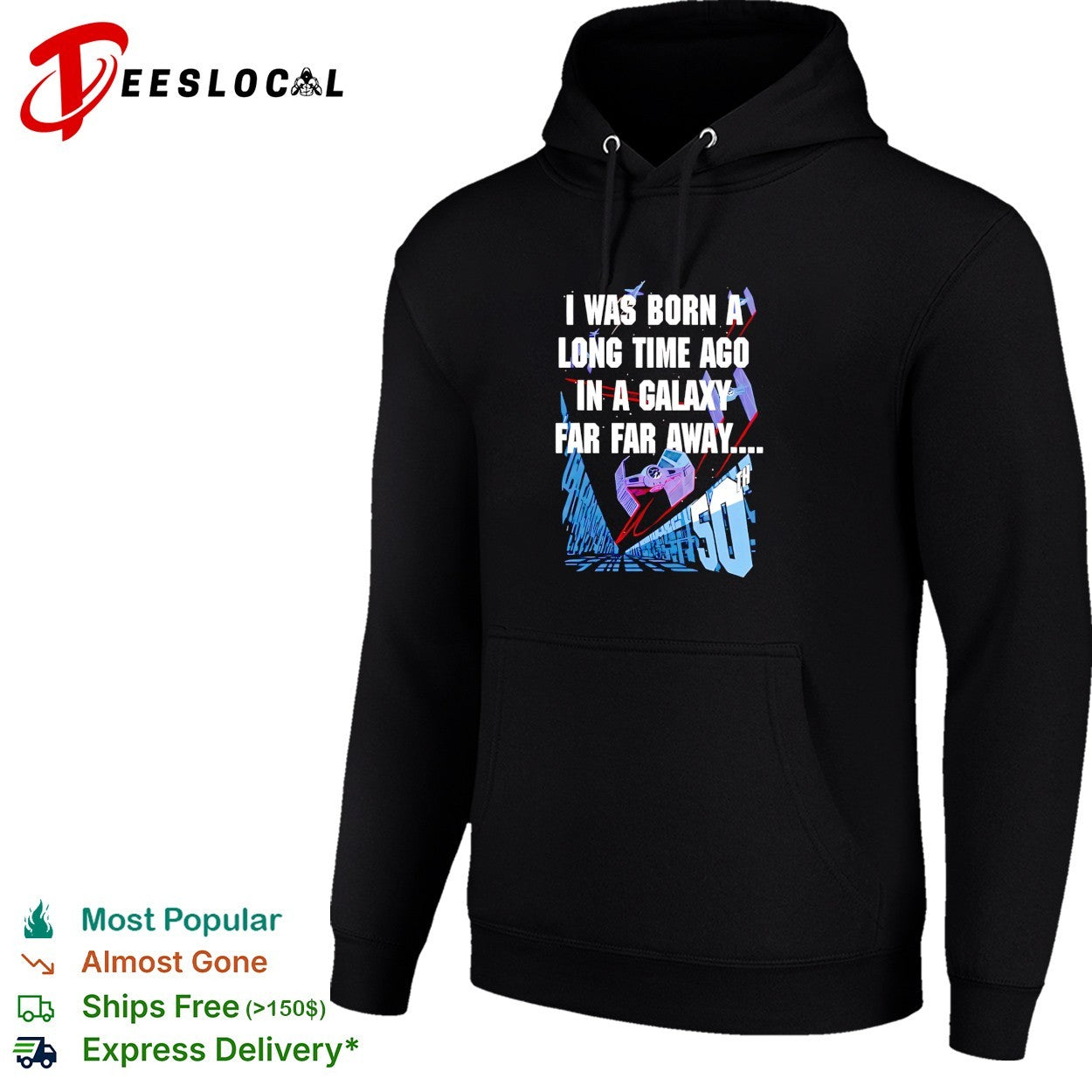 Star Wars I was born a long time ago in a galaxy far far away 50th birthday shirt
