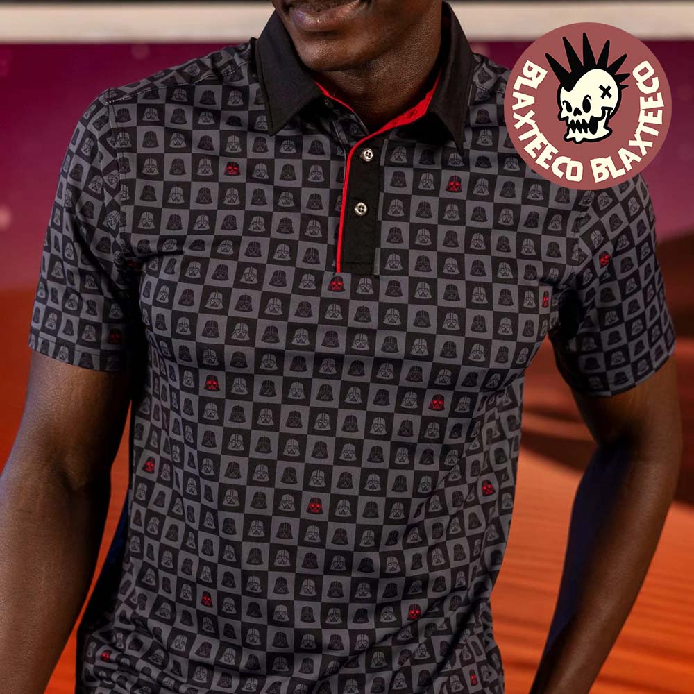 Star Wars RSVLTS Checkerboard Darth Vader Helmet Board Vader All Day Polo Shirt