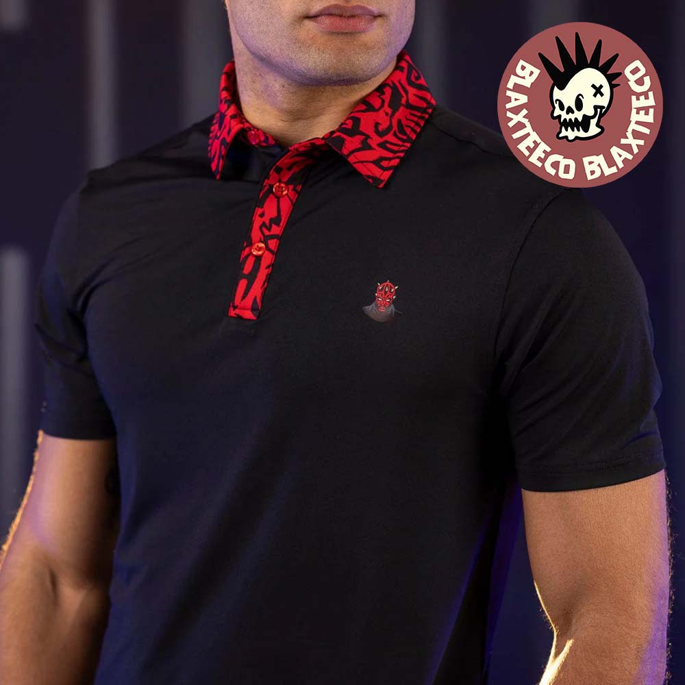 Star Wars RSVLTS Darth Maul Crest Maul Markings All Day Polo Shirt