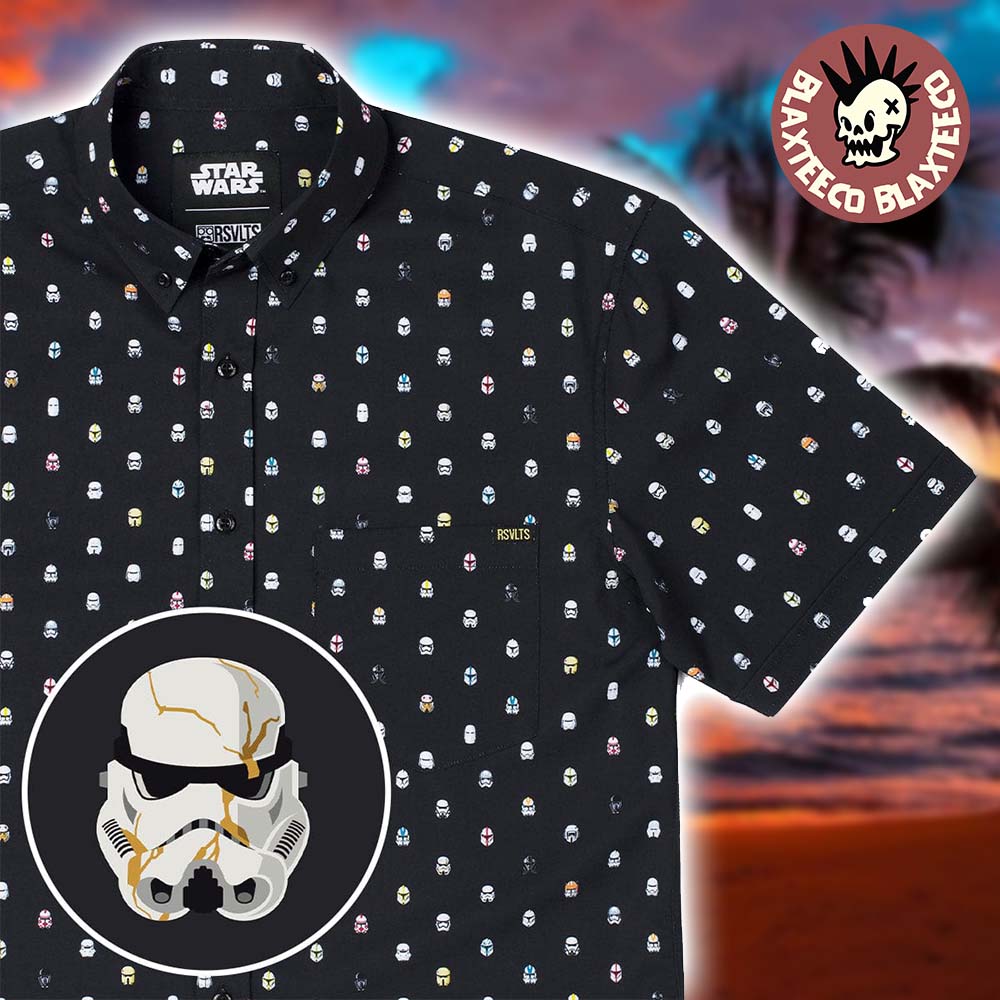 Star Wars RSVLTS Lil Troopers Dark Side Button Short Sleeve Hawaiian Shirt