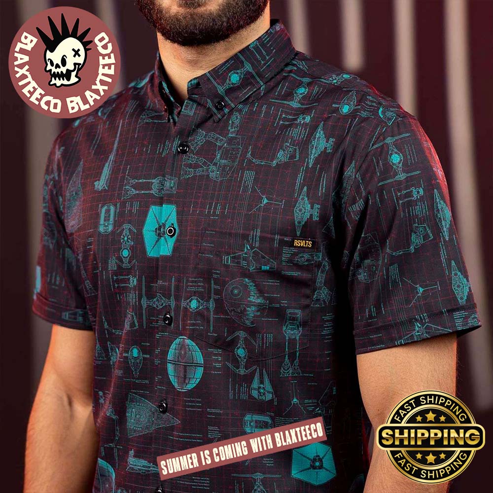 Star Wars RSVLTS Quite Operational Button Short Sleeve Hawaiian Shirt