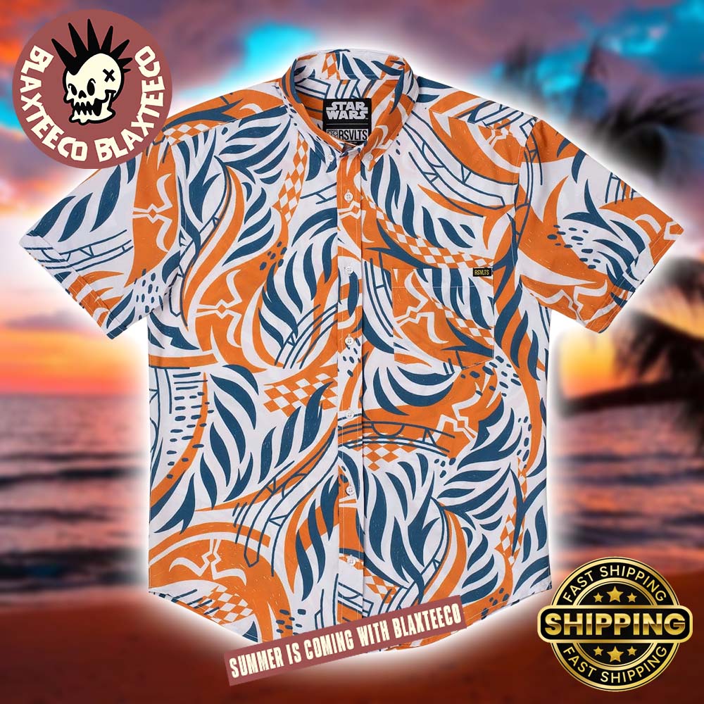 Star Wars RSVLTS Summer Snips Button Short Sleeve Hawaiian Shirt
