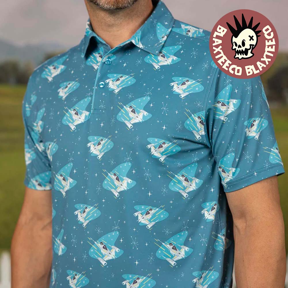 Star Wars RSVLTS Super-neato Mid-Century Mando All Day Polo Shirt