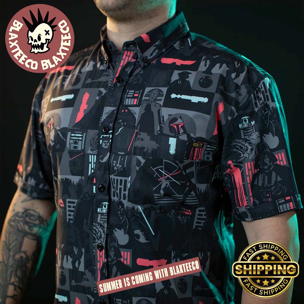 Star Wars RSVLTS Trilogy’s End Button Short Sleeve Summer Hawaiian Shirt