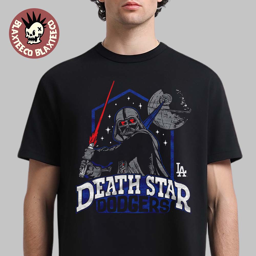 Star Wars X MLB 2026 Star Wars Day Los Angeles Dodgers Dark Side Darth Vader Death Star T-Shirt