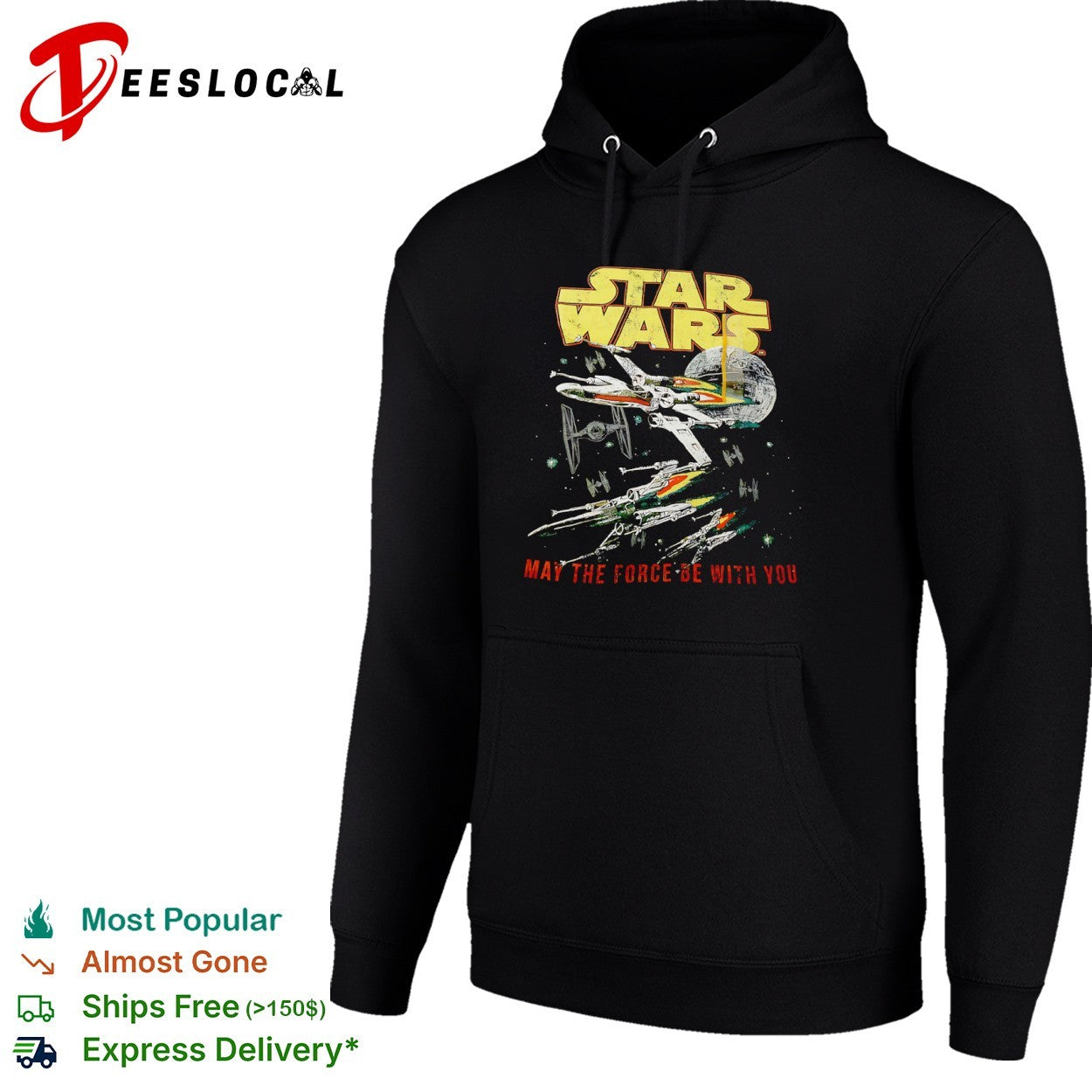 Star Wars X-Wing Starfighter Death Star Battle May the Force be with You shirt