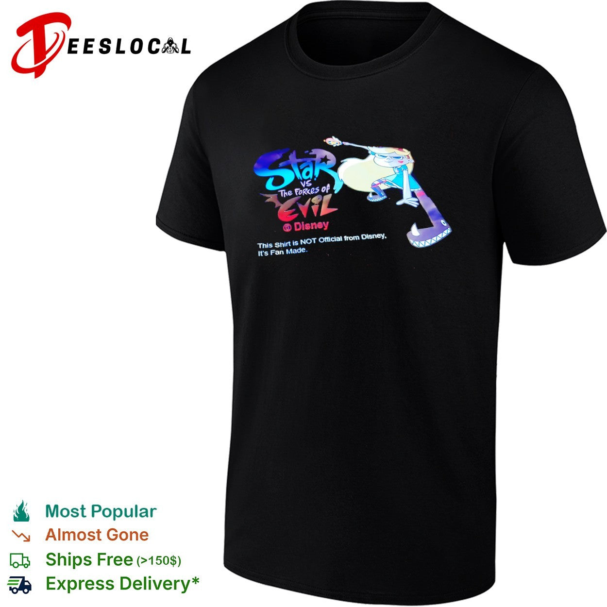Star vs the Forces of Evil Star Butterfly and Monster Arm Fan Made Disney shirt