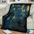Starry Gallifrey Fleece Throw Blanket