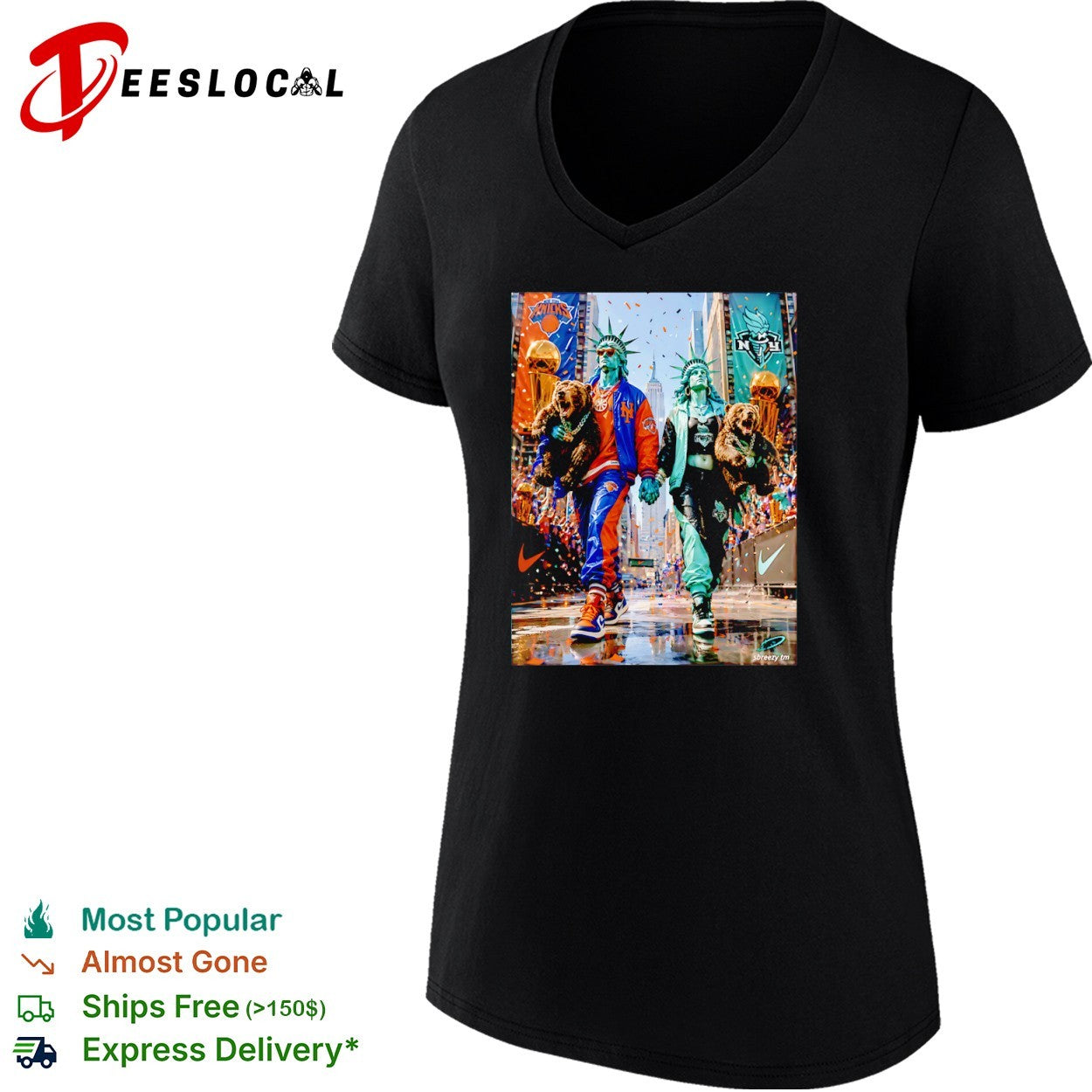 Statue of Liberty New York Knicks and New York Liberty Champions shirt