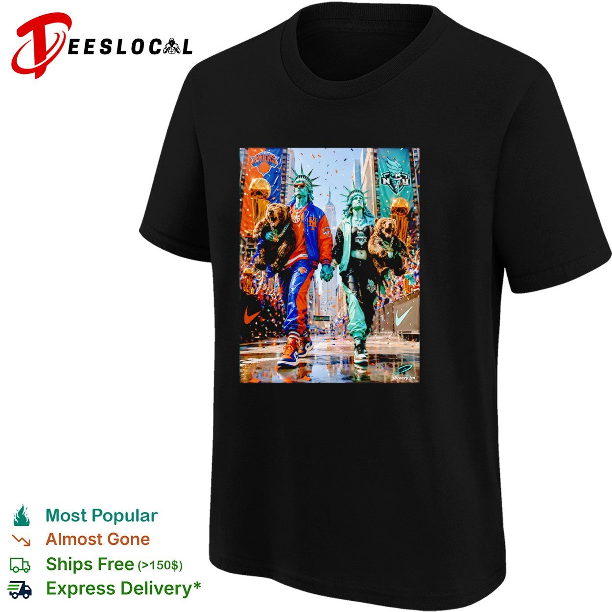Statue of Liberty New York Knicks and New York Liberty Champions shirt