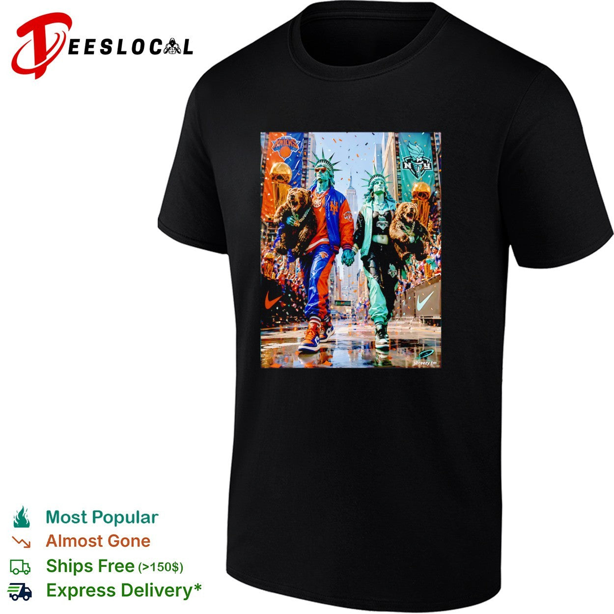 Statue of Liberty New York Knicks and New York Liberty Champions shirt
