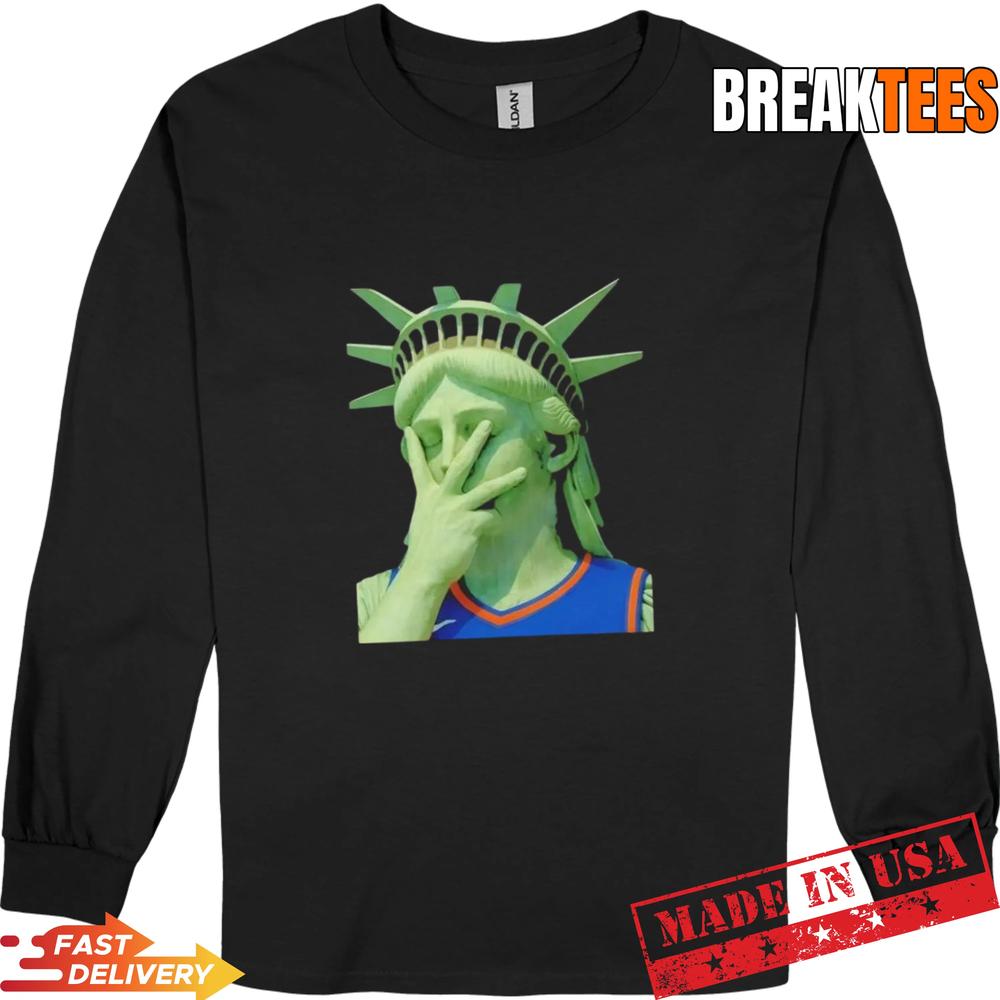 Statue of Liberty x Jalen Brunson New York Knicks Basketball T-Shirt