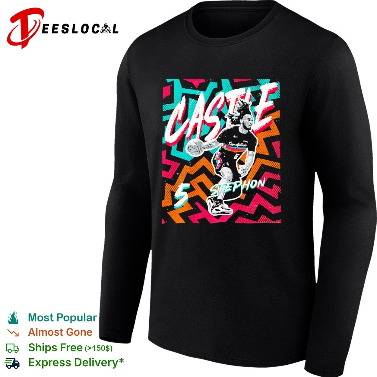 Stephon Castle San Antonio Spurs NBA 5 Castle Stephon shirt