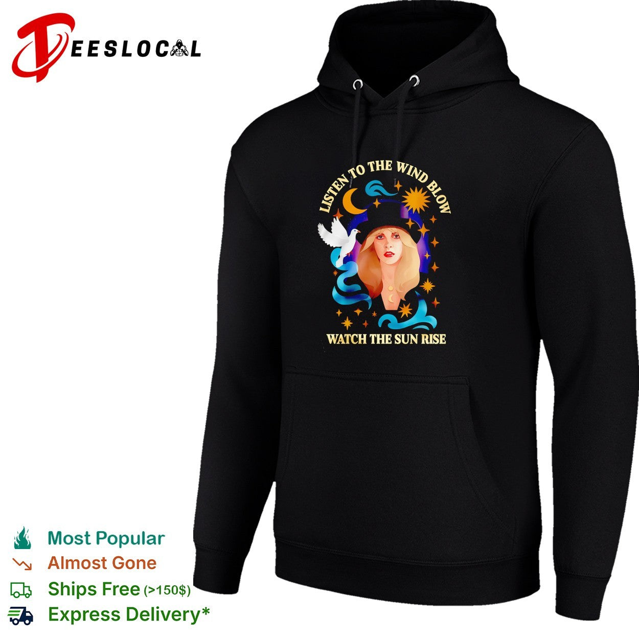 Stevie Nicks listen to the wind blow dove moon quote shirt
