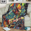 Stevie Ray Vaughan Art Fleece Throw Blanket