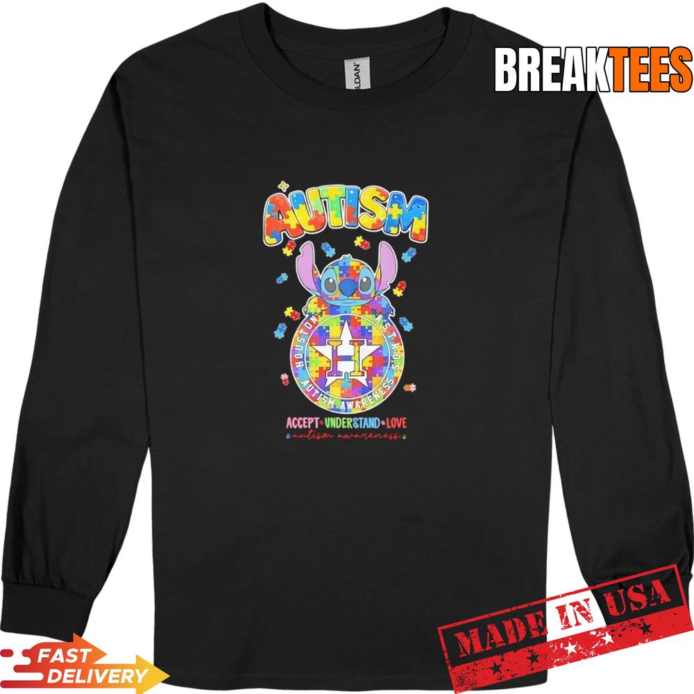 Stitch x Houston Astros Autism Awareness T-Shirt