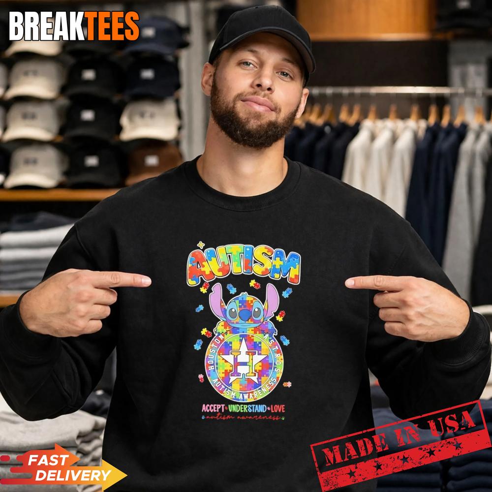 Stitch x Houston Astros Autism Awareness T-Shirt