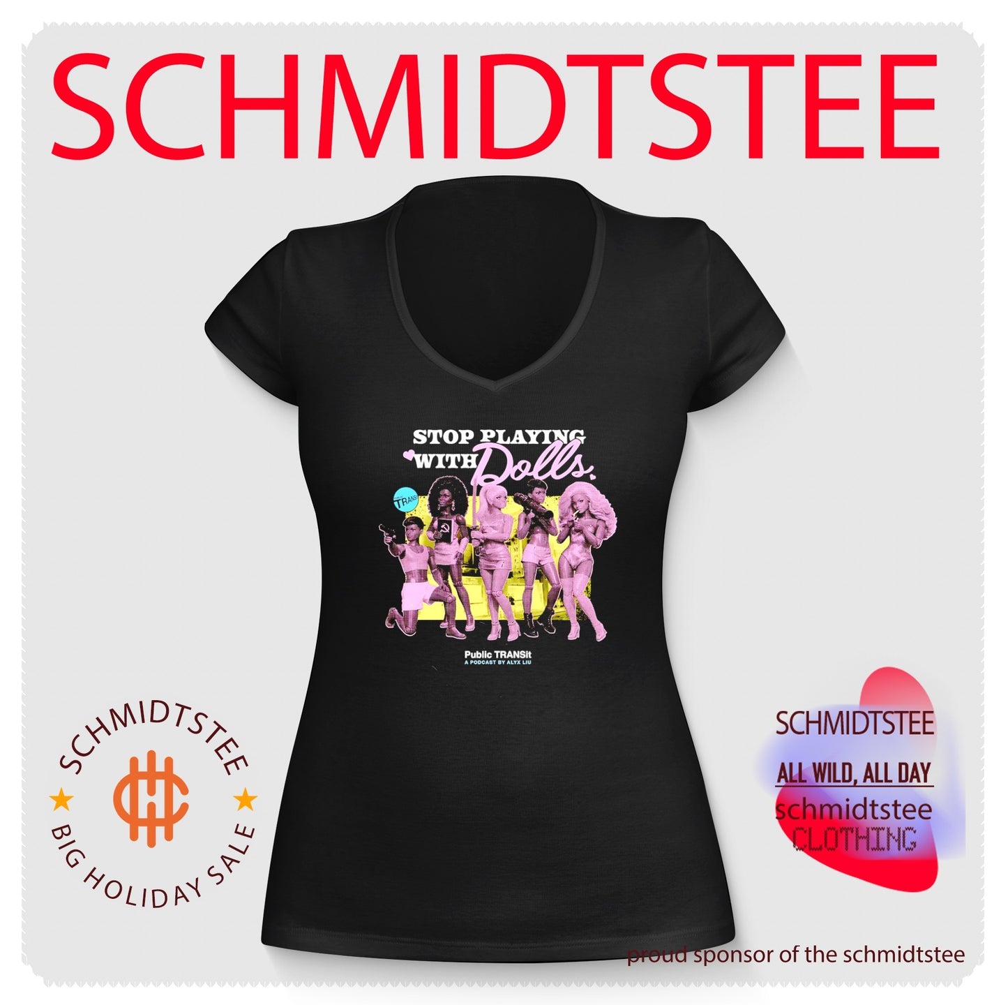 Stop playing with dolls public transit podcast by alyx liu shirt