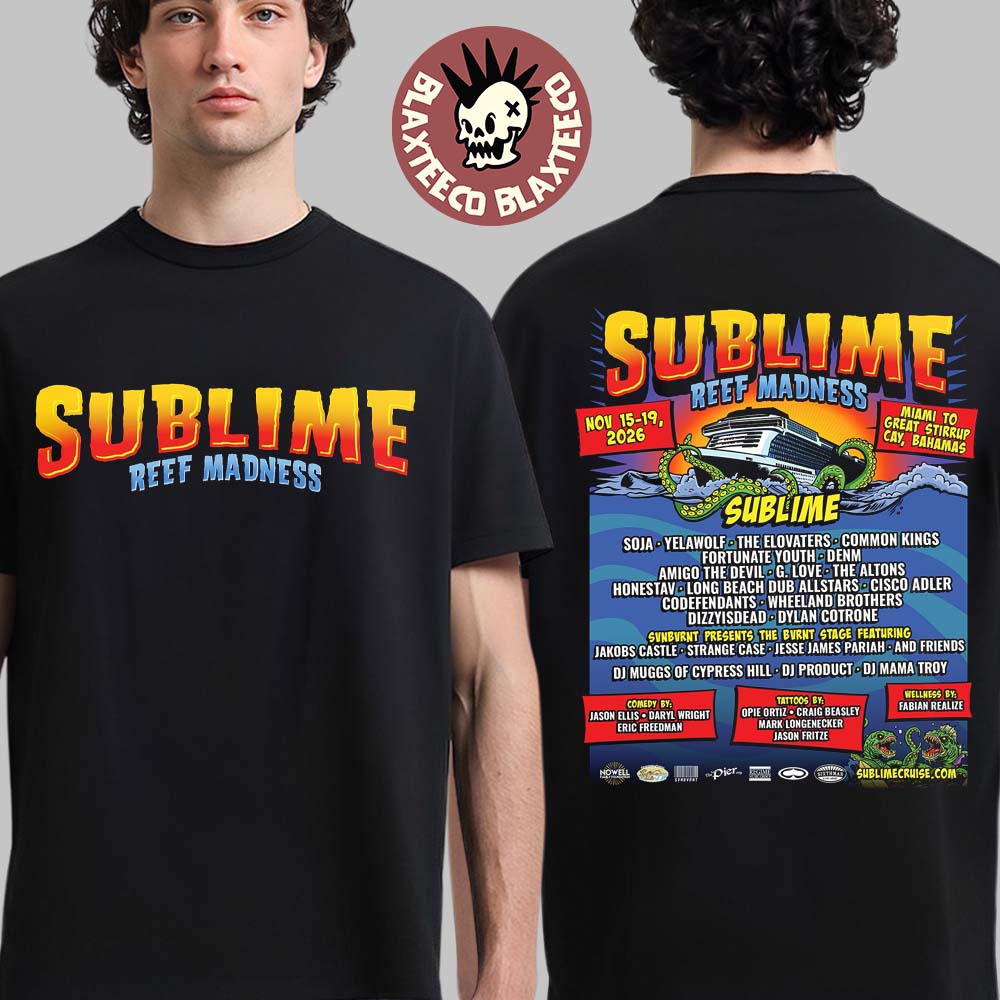 Sublime Reef Madness Cruise 2026 Miami To Great Stirrup Cay Bahamas On November 15-19 2026 T-Shirt