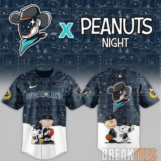 Sugar Land Space Cowboys x Peanuts Night MiLB 2026 Baseball Jersey