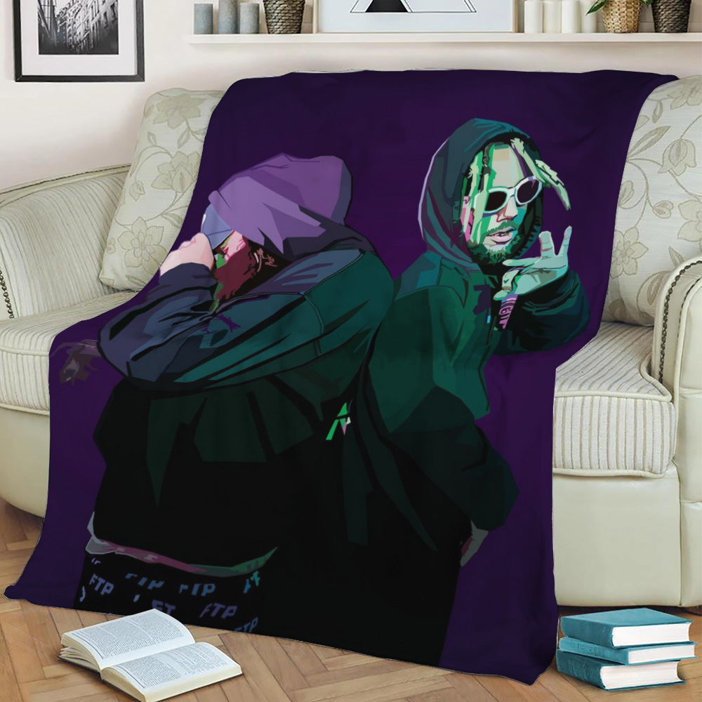 Suicide Boys WPAP Pop Art Fleece Throw Blanket