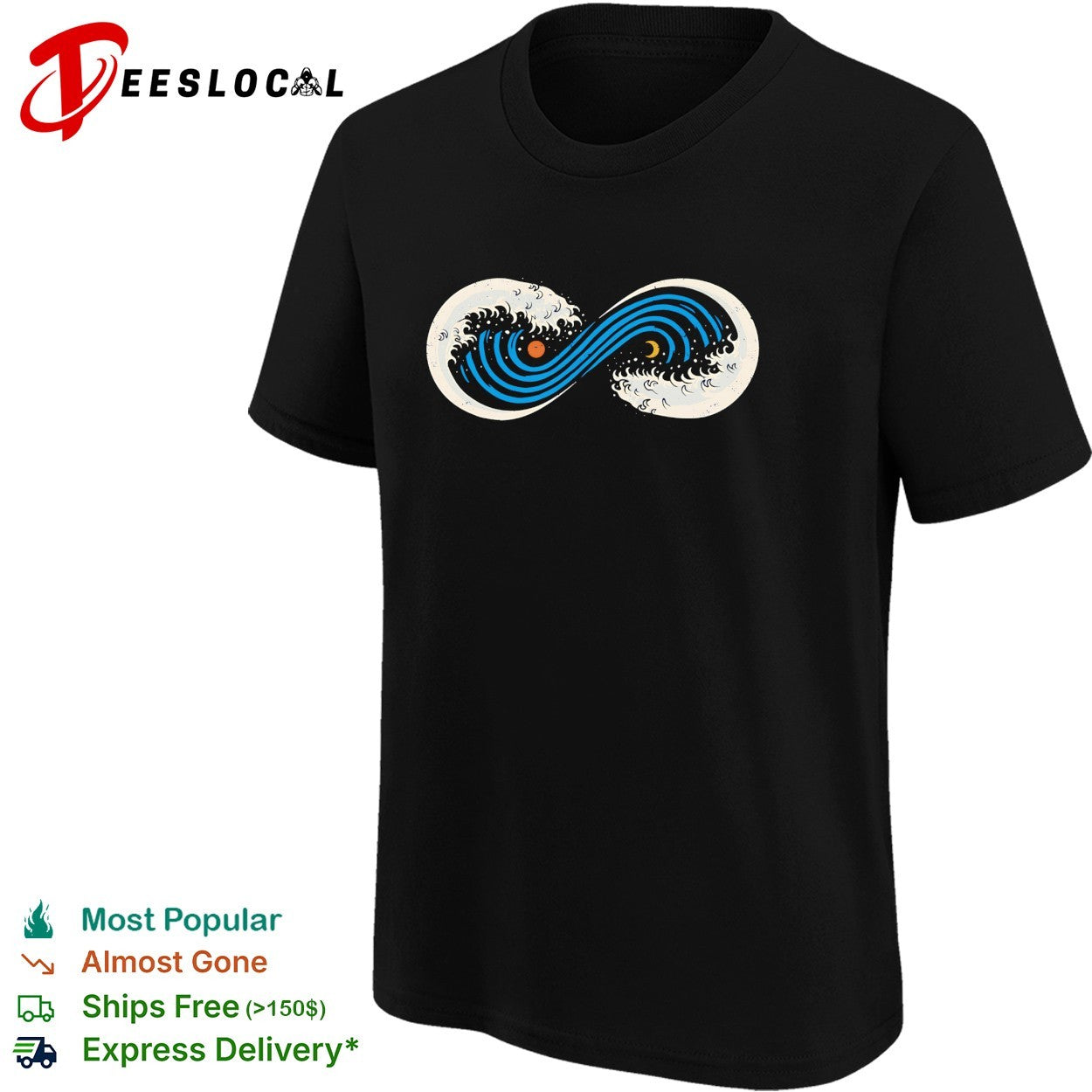 Sun and Moon Endless Great Wave vintage shirt