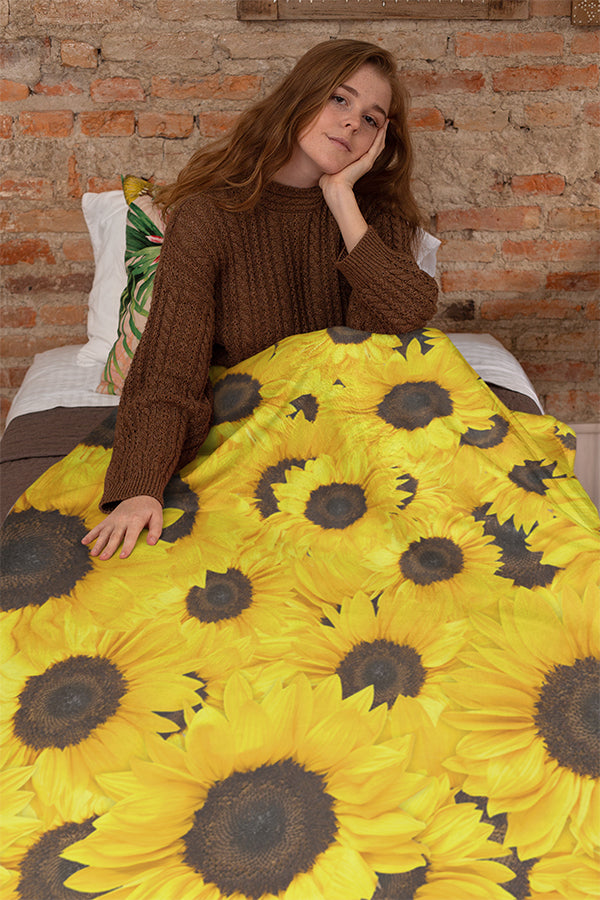 Sunflower Fleece Blanket