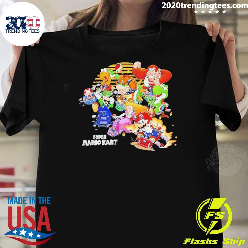 Super Mario Kart Sunset Racing Group Shirt