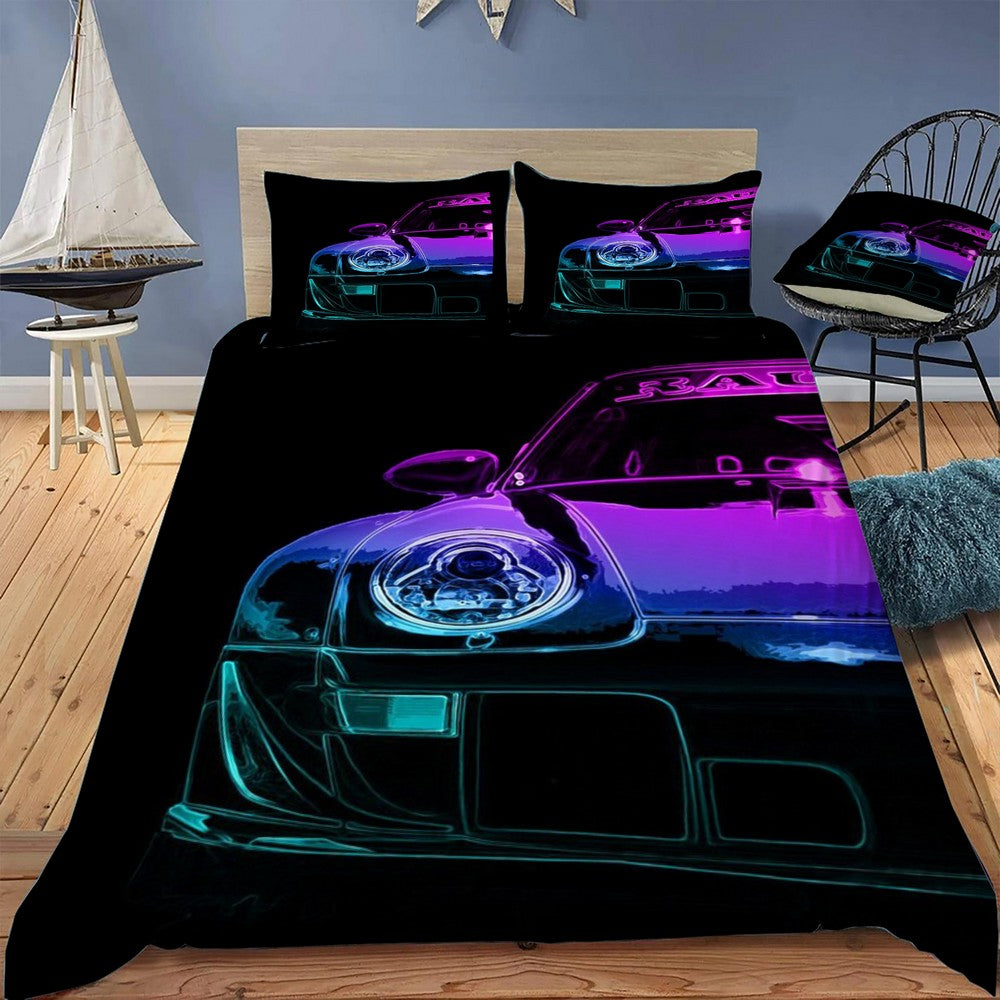 Super Car Retro Bedding Set (Duvet Cover & Pillow Shams)