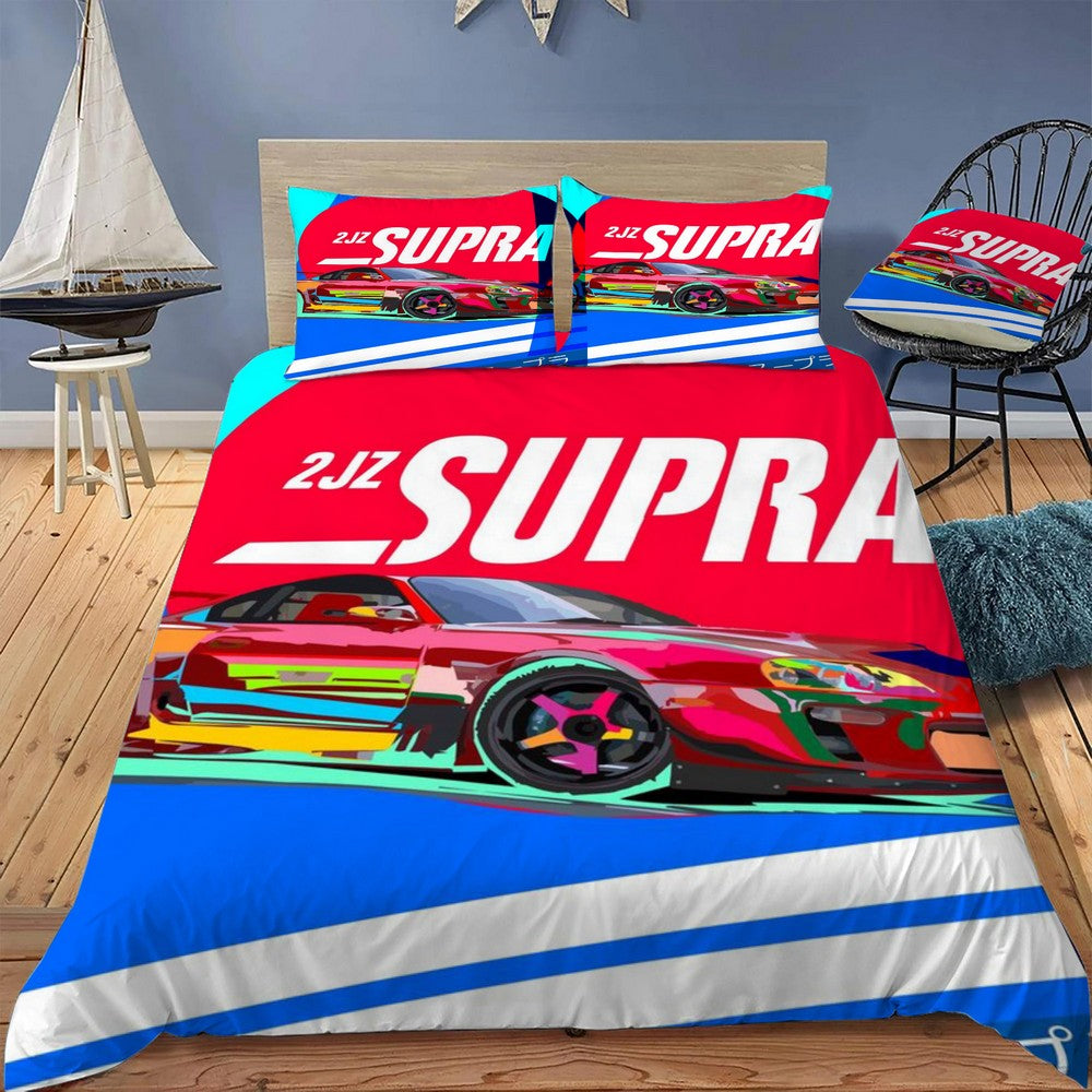 Supra 2jz jdm cars Bedding Set (Duvet Cover & Pillow Shams)