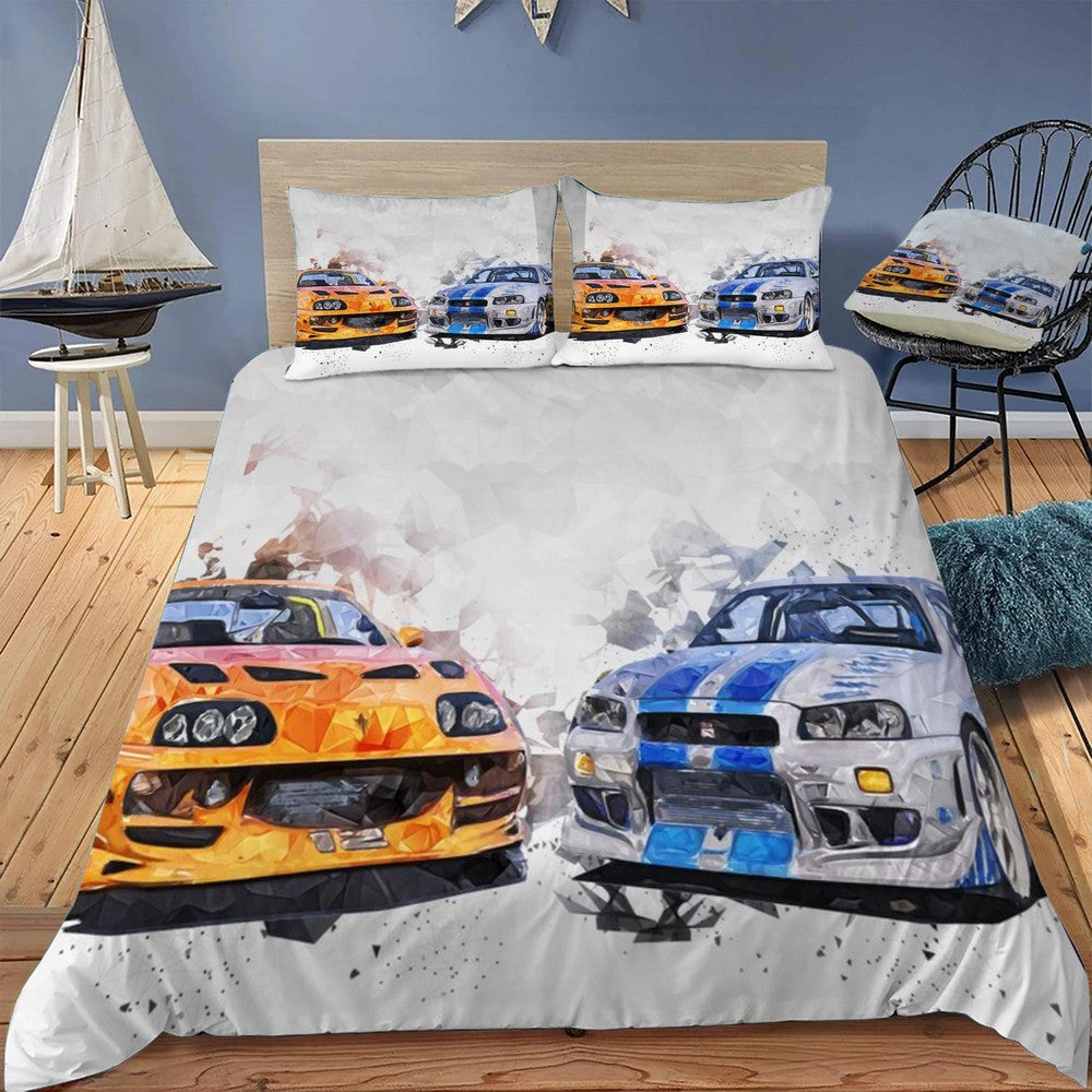 Supra and Skyline Bedding Set (Duvet Cover & Pillow Shams)