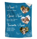 Aunt Gift Blanket, Custom Aunt Gift, Great Aunt Gift, Favorite Aunt Gift, Auntie Gift, Family Picture Gift