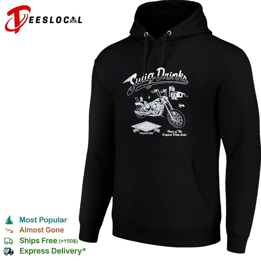 Swig Drinks original dirty soda motorcycle diner vintage logo shirt