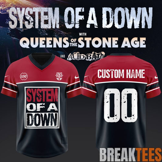 System of a Down UK & EU Tour 2026 Custom Football Jersey